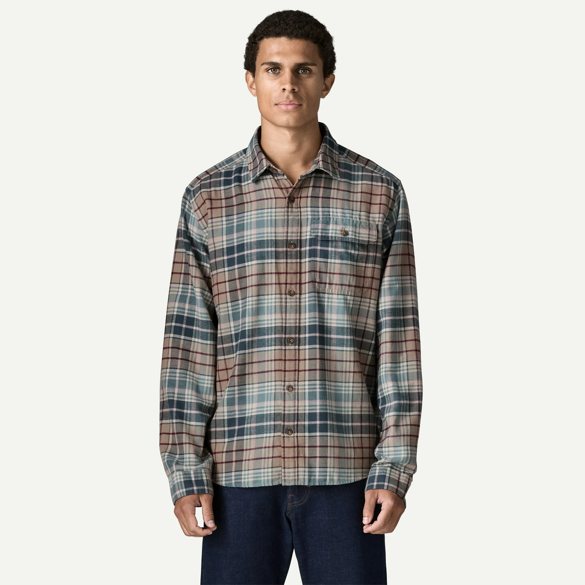 Men's Long-Sleeved Lightweight Fjord Flannel Shirt