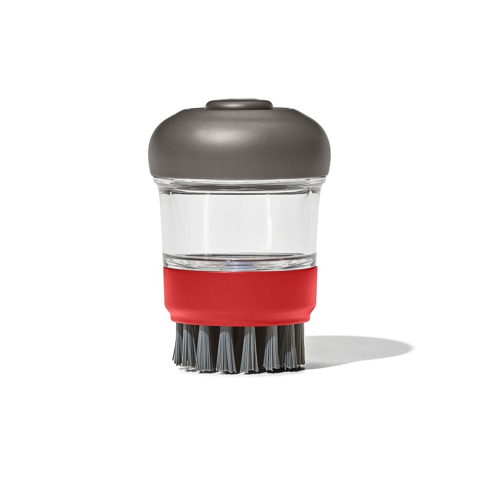 Outdoor Soap Dispensing Dish Brush with Storage Case