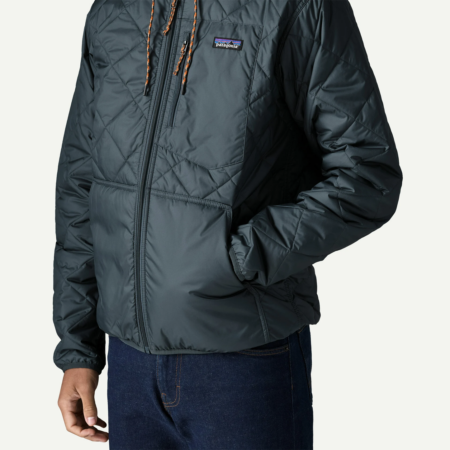 Men's Diamond Quilted Bomber Hoody