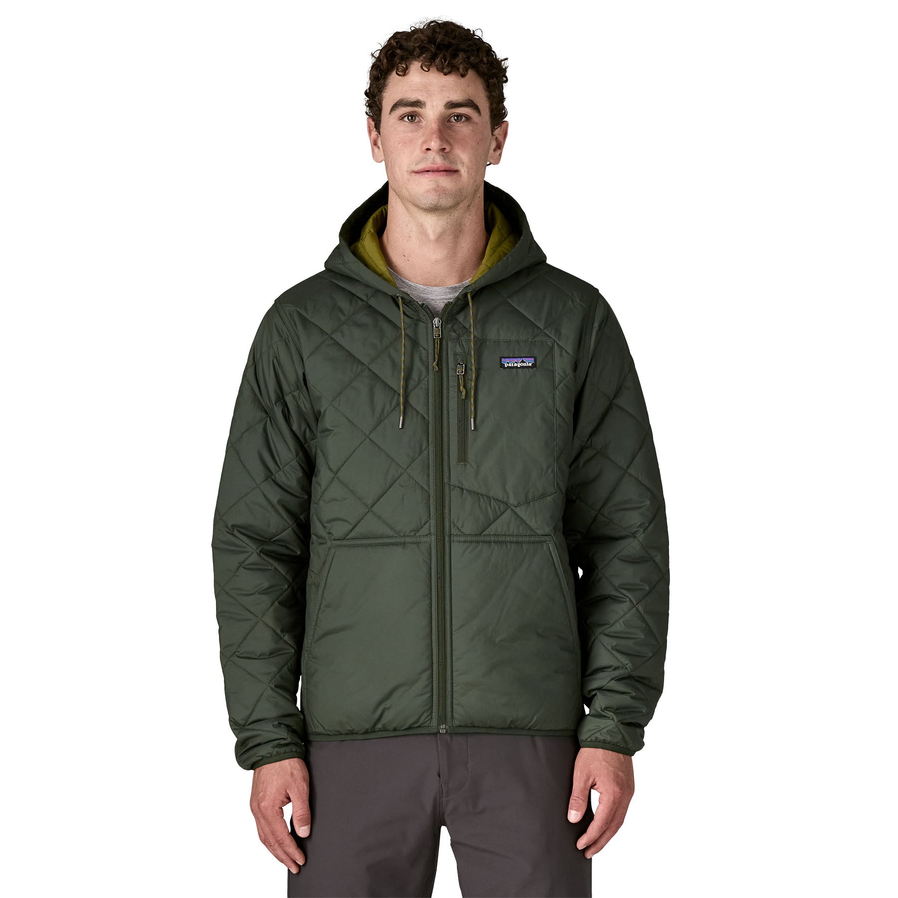 Men's Diamond Quilted Bomber Hoody