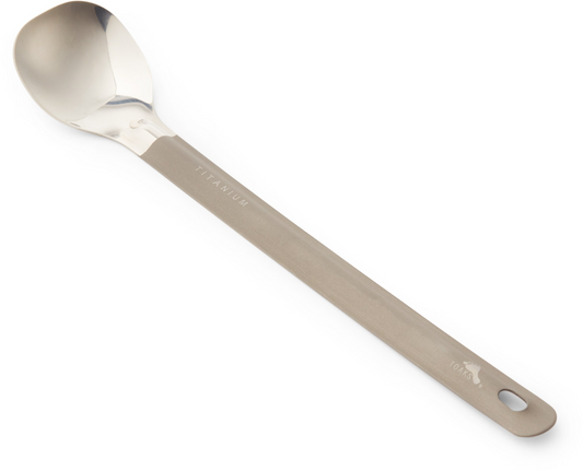 Toaks Titanium Long Handle Spoon with Polished Bowl