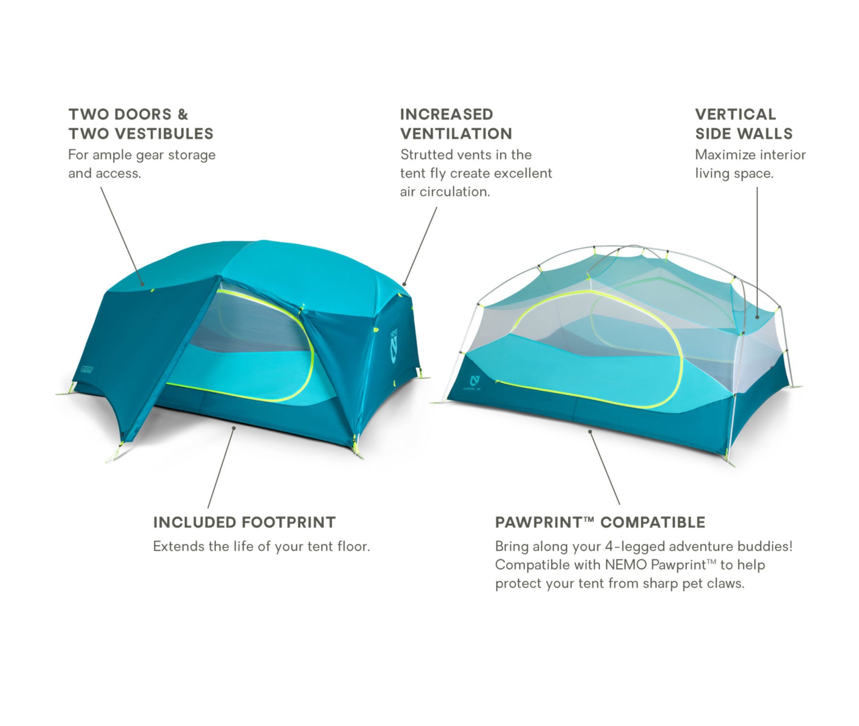 Aurora™ 3-Person Backpacking Tent & Footprint
